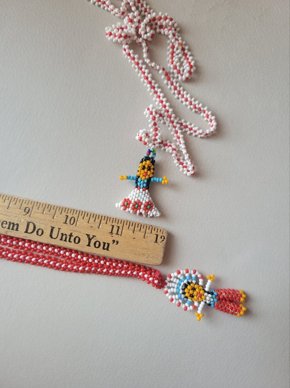 Vintage Beaded Native American Doll Necklaces Man & Woman Southwestern Unisex - Picture 8 of 10